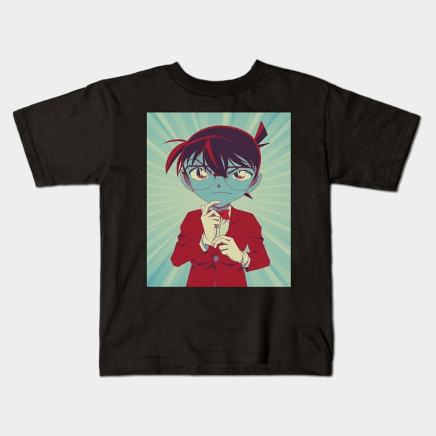 detective conan Kids T-Shirt by DinoZard